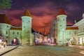 Night street in the Old Town of Tallinn, Estonia Royalty Free Stock Photo