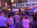 Night Street Performance at Times Square in New York City