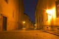 Night street in Prague city Royalty Free Stock Photo