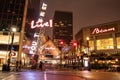 night street scene in Louisville Kentucky at landmark Fourth Street Live