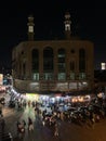 Night street scene, Sunni Mosque, Bandra, Mumbai