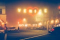 Night street and Venice Beach sign in Los Angeles, California Royalty Free Stock Photo