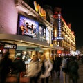 Night street view of Leicester Square