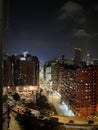 Night Street View in Yau Ma Tei Hong Kong Royalty Free Stock Photo