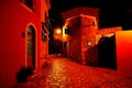 night streets in the Croatian town of Rovinj, Rovinj, Croatia Royalty Free Stock Photo