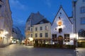 Night streets of Tallinn old town Vanalinn, Estonia Royalty Free Stock Photo