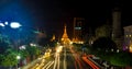 Night at Sule Pagoda