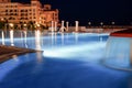 Night swimming pool on the beach in Bulgaria Royalty Free Stock Photo