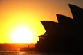 Night Sydney Opera House at sunrise Royalty Free Stock Photo