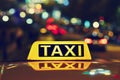 Night taxi Royalty Free Stock Photo