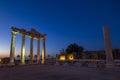 The night of the temple of Apollon Royalty Free Stock Photo