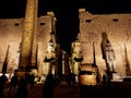 Night at the Temple of Luxor, Thebes, Egypt Royalty Free Stock Photo