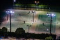 Night tennis courts Royalty Free Stock Photo