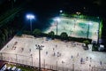 Night tennis courts Royalty Free Stock Photo