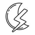 Night thunderstorm icon