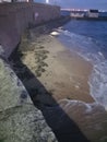 Night tide on the fish sands Hartlepool