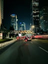 night time in Jakarta, Indonesia. Royalty Free Stock Photo