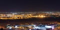 Night time aerial view of McCarran International Airport in Las Vegas Royalty Free Stock Photo