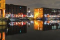 Night time at the Albert Dock Liverpool