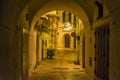 Night time in the backstreets of Martina Franca, Puglia, Italy Royalty Free Stock Photo