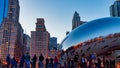 The Chicago Bean at Night, Millennium Park, Chicago Illinois, USA Royalty Free Stock Photo