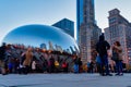 The Chicago Bean at Night, Millennium Park, Chicago Illinois, USA Royalty Free Stock Photo