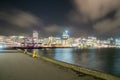 Night time in the city, Wellington, New Zealand.