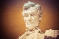 Night time image of the statue of Abraham Lincoln Royalty Free Stock Photo