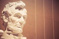 Night time image of the statue of Abraham Lincoln Royalty Free Stock Photo