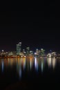 Night time Perth City skyline, Western Australia Royalty Free Stock Photo