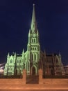 A night time photo of the Dutch Reformed Church in Graaff-Reinet