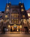 Theater Tuschinski, the Pathe Cinema in Amsterdam at night.