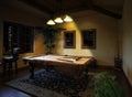 Night Time Billiards Pool Table Game Royalty Free Stock Photo