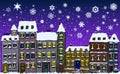 Night Time Snowflakes Street Royalty Free Stock Photo