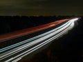 Night time traffic light trails Royalty Free Stock Photo