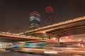 Night time urban dynamism at Beijing downtown, China