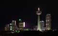 A Night Time View Across the Niagara Falls Skyline Royalty Free Stock Photo