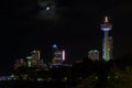 A Night Time View Across the Niagara Falls Skyline Royalty Free Stock Photo