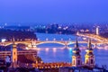 Night Time View of Budapest Royalty Free Stock Photo