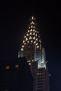 A Night Time View of the Chrysler Building Royalty Free Stock Photo