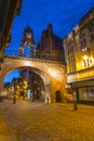 Night-time View of the Eastgate Clock in Chester Royalty Free Stock Photo