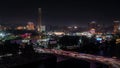 Night timelapse of traffic on a Bridge in central Cairo