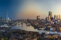 Night to day time lapse transition of the urban skyline of London Royalty Free Stock Photo