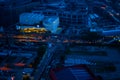 Night top view of the streets of the big city Royalty Free Stock Photo