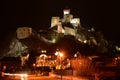 Night town - castle in Trencin
