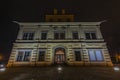 Night town Ostrov near Karlovy Vary city