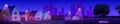 Night town street against big city background Royalty Free Stock Photo