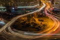 Night traffic, city lights. Royalty Free Stock Photo