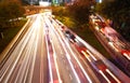 Night traffic in busy city Royalty Free Stock Photo