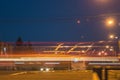 Night traffic on city atreet, motion of  lights Royalty Free Stock Photo